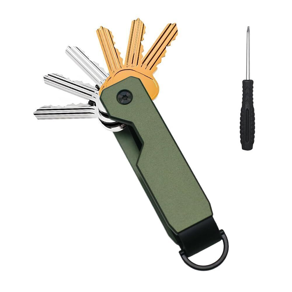 7346 Metallic Key Organizer Compact Key Holder Key Chain Minimalist key